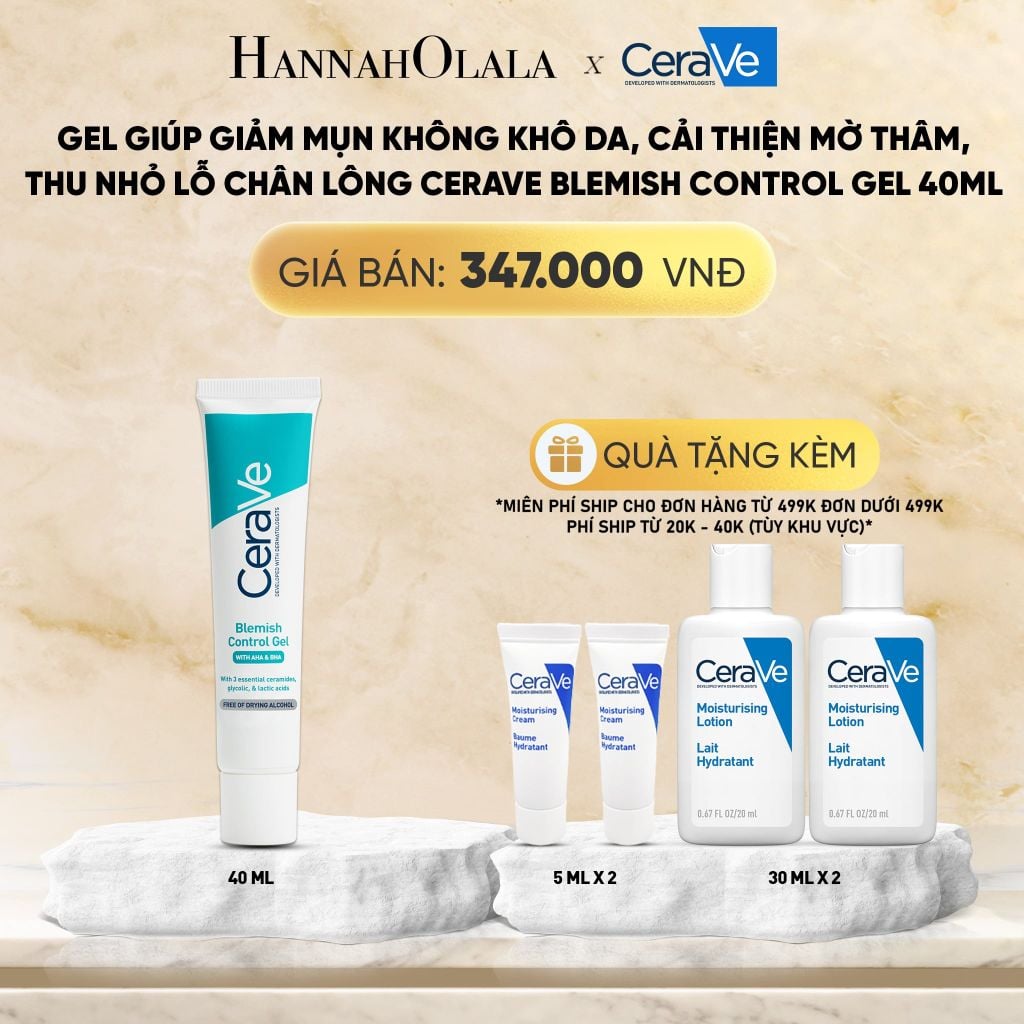  DEAL 5 GEL GIẢM MỤN KHÔNG KHÔ DA CERAVE BLEMISH CONTROL GEL 40ML 