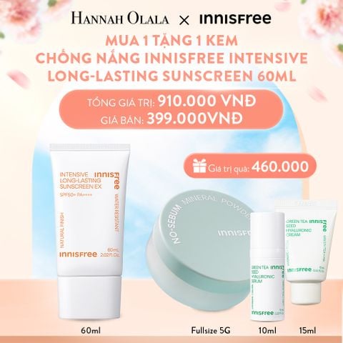  A371_DEAL 6: KEM CHỐNG NẮNG INNISFREE INTENSIVE LONG-LASTING SUNSCREEN 60ML 