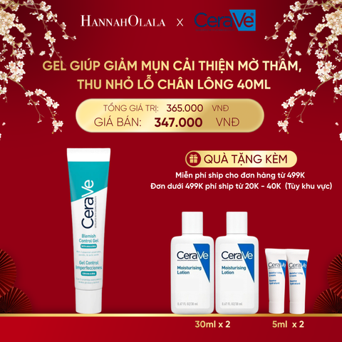  DEAL 5 GEL GIẢM MỤN KHÔNG KHÔ DA CERAVE BLEMISH CONTROL GEL 40ML 