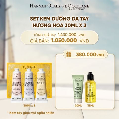  SET KEM DƯỠNG DA TAY HƯƠNG HOA LOCCITANE 30ML X 3 - A1263 