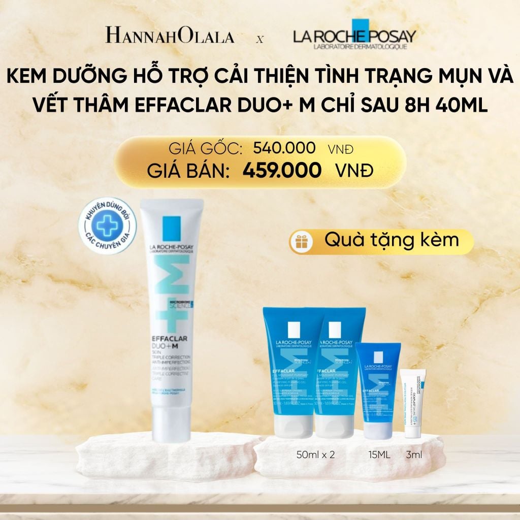  DEAL 6: KEM DƯỠNG HỖ TRỢ CẢI THIỆN TÌNH TRẠNG MỤN VÀ VẾT THÂM EFFACLAR DUO+ M CHỈ SAU 8H 40ML 