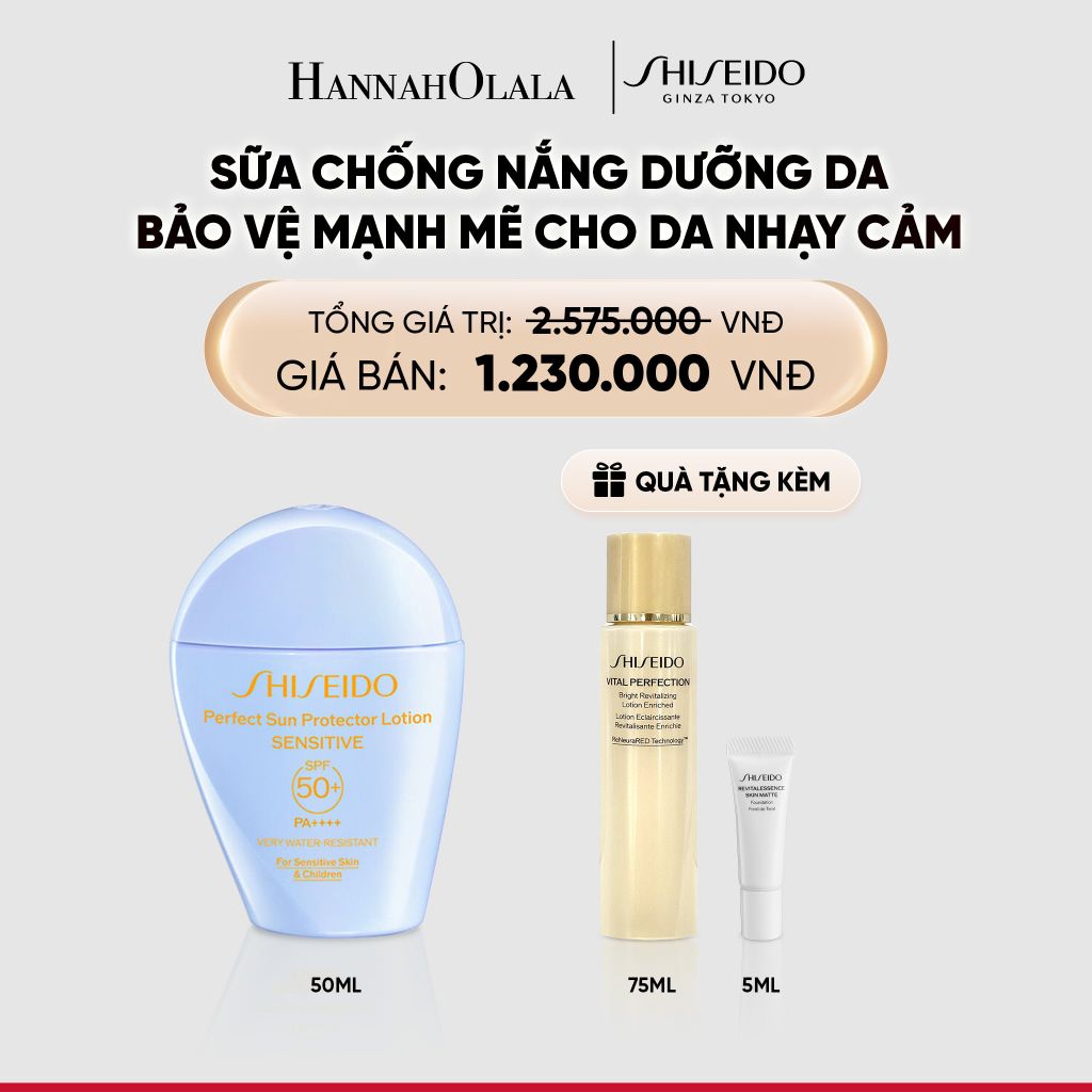  SỮA CHỐNG NẮNG CHO DA NHẠY CẢM SHISEIDO GSC PERFECT SUN PROTECTOR LOTION SENSITIVE SPF50+ 50ML - DEAL 06 - C95 