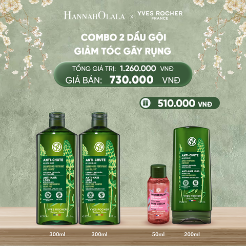  DEAL 6: COMBO 2 DẦU GỘI GIẢM TÓC GÃY RỤNG TẶNG DẦU XẢ + MINI GIẤM XẢ TÓC BÓNG MƯỢT 