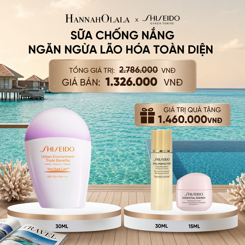  SỮA CHỐNG NẮNG DƯỠNG DA SHISEIDO GSC URBAN ENVIRONMENT TRIPLE BEAUTY SUNCARE EMULSION SPF50+ PA++++ 30ML - DEAL 6 