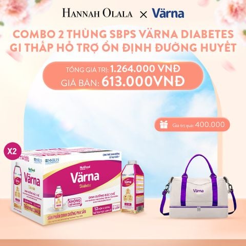  A900_DEAL 6: COMBO 2 THÙNG SỮA BỘT PHA SẴN VARNA DIABETES HỘP GIẤY (24 HỘP X 237ML) 