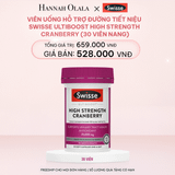  E723_DEAL 6: VIÊN UỐNG HỖ TRỢ ĐƯỜNG TIẾT NIỆU SWISSE ULTIBOOST HIGH STRENGTH CRANBERRY (30 VIÊN NANG) 
