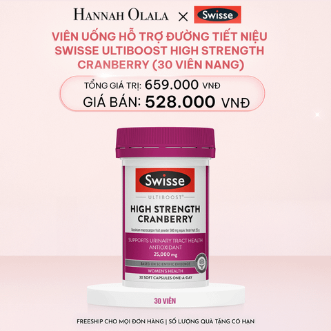 E723_DEAL 6: VIÊN UỐNG HỖ TRỢ ĐƯỜNG TIẾT NIỆU SWISSE ULTIBOOST HIGH STRENGTH CRANBERRY (30 VIÊN NANG) 