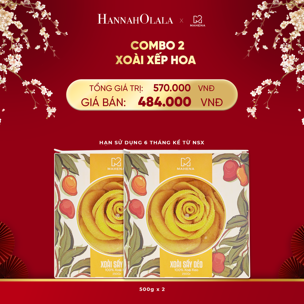  DEAL 6: COMBO 2 XOÀI XẾP HOA 500G 