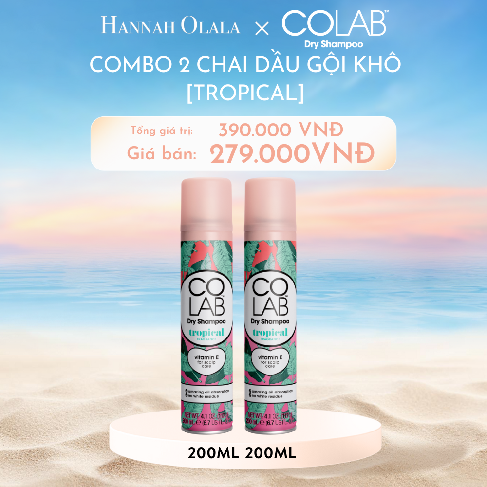  C657_DEAL 4: COMBO 2 CHAI DẦU GỘI KHÔ 200ML [TROPICAL] 