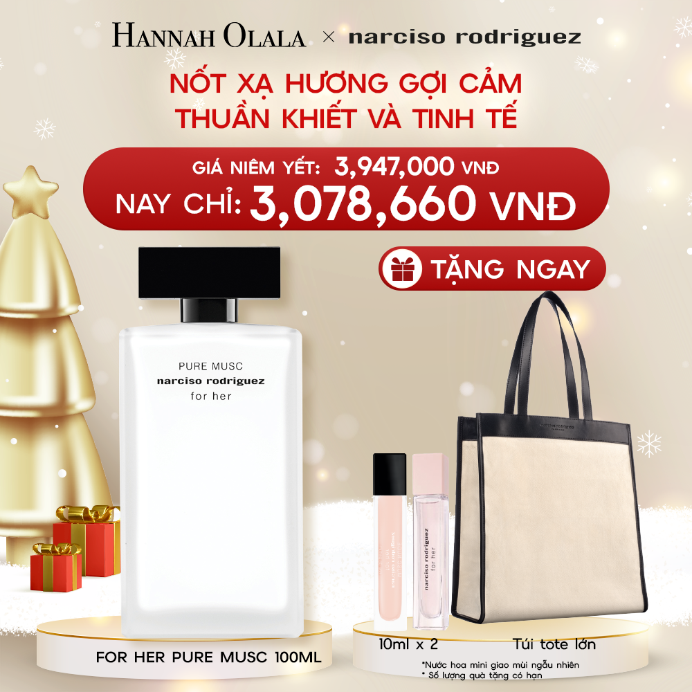  A241_DEAL 6: Nước Hoa nữ Narciso Rodriguez Pure Musc For Her Eau De Parfum 100ml 