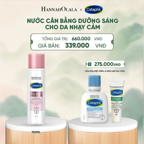  NƯỚC CÂN BẰNG LÀM SÁNG DỊU LÀNH CHO DA NHẠY CẢM CETAPHIL BRIGHT HEALTHY RADIANCE TONER 150ML DEAL 6: - A1287 