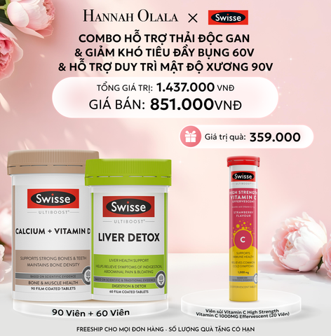  E828: DEAL 6: COMBO HỖ TRỢ THẢI ĐỘC GAN & GIẢM KHÓ TIÊU ĐẦY BỤNG 60V & HỖ TRỢ DUY TRÌ MẬT ĐỘ XƯƠNG 90V 