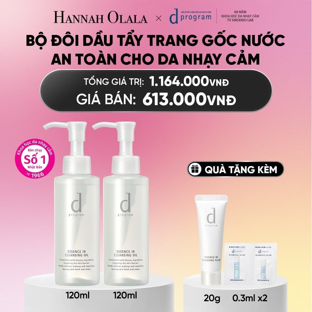  BỘ ĐÔI DẦU TẨY TRANG DƯỠNG DA DPROGRAM ESSENCE IN CLEANSING OIL 120ML - DEAL 6_A1732 
