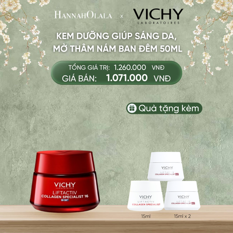  DEAL 6 KEM DƯỠNG GIÚP SÁNG DA, MỜ THÂM NÁM BAN ĐÊM LIFTACTIV COLLAGEN SPECIALIST NIGHT 50ML 