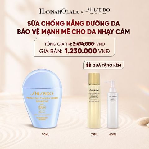  SỮA CHỐNG NẮNG CHO DA NHẠY CẢM SHISEIDO GSC PERFECT SUN PROTECTOR LOTION SENSITIVE SPF50+ 50ML - DEAL 6 