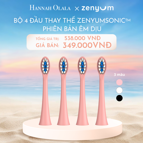  C970_DEAL 6: HỘP 4 ĐẦU BÀN CHẢI ZENYUM SONIC PHIÊN BẢN ÊM DỊU 