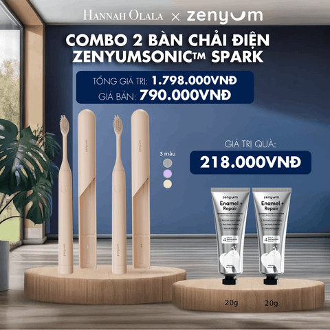  COMBO 2 BÀN CHẢI ĐIỆN ZENYUM SONIC SPARK 