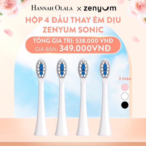  A1022_DEAL 6: HỘP 4 ĐẦU BÀN CHẢI ZENYUM SONIC PHIÊN BẢN ÊM DỊU 