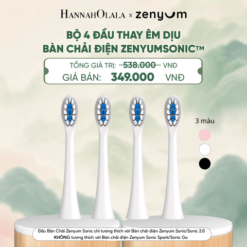  BỘ 4 ĐẦU BÀN CHẢI ZENYUM SONIC PHIÊN BẢN ÊM DỊU - A341 