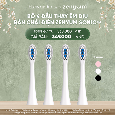  DEAL 6: HỘP 4 ĐẦU BÀN CHẢI ZENYUM SONIC PHIÊN BẢN ÊM DỊU 