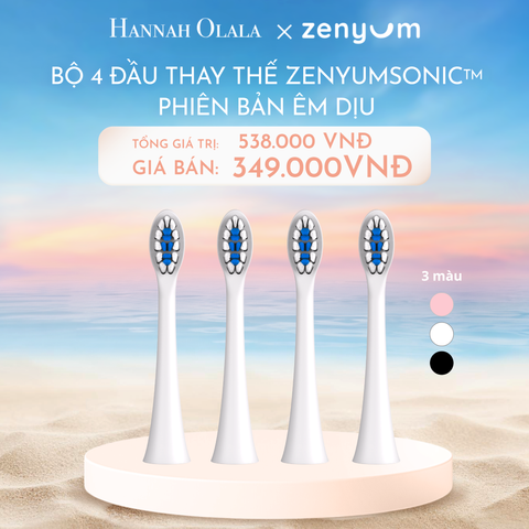  C970_DEAL 6: HỘP 4 ĐẦU BÀN CHẢI ZENYUM SONIC PHIÊN BẢN ÊM DỊU 