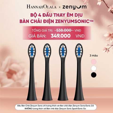  BỘ 4 ĐẦU BÀN CHẢI ZENYUM SONIC PHIÊN BẢN ÊM DỊU - A860 