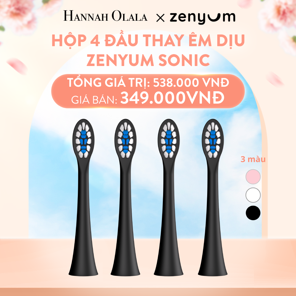  A1022_DEAL 6: HỘP 4 ĐẦU BÀN CHẢI ZENYUM SONIC PHIÊN BẢN ÊM DỊU 