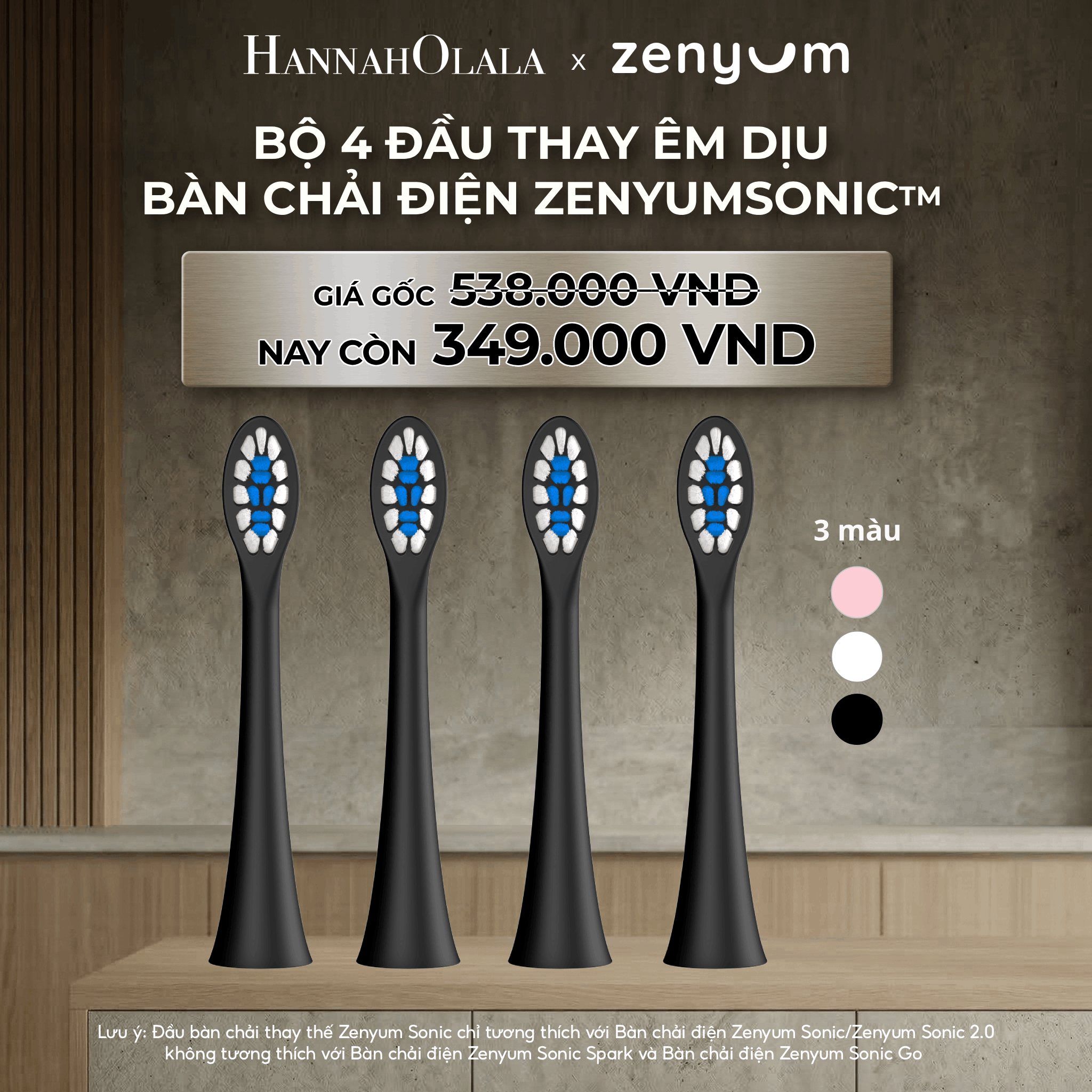Hộp Bàn Chải Zenyum Sonic 4 Đầu Êm Dịu
