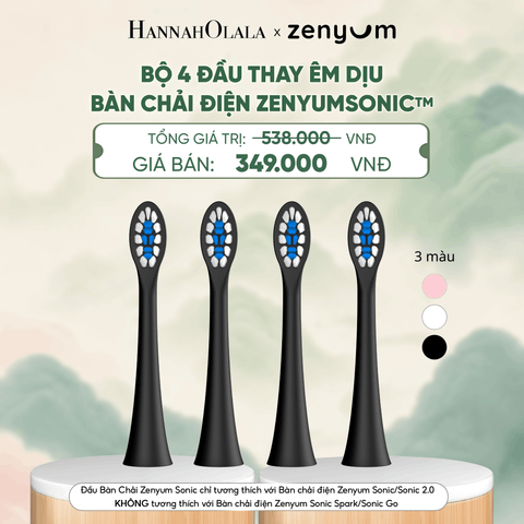  BỘ 4 ĐẦU BÀN CHẢI ZENYUM SONIC PHIÊN BẢN ÊM DỊU - A341 