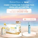  C689_DEAL 7: COMBO 2 THÙNG SỮA TƯƠI CÔNG THỨC VARNA LIFE LACTOSE FREE (24 HỘP X 200ML) 