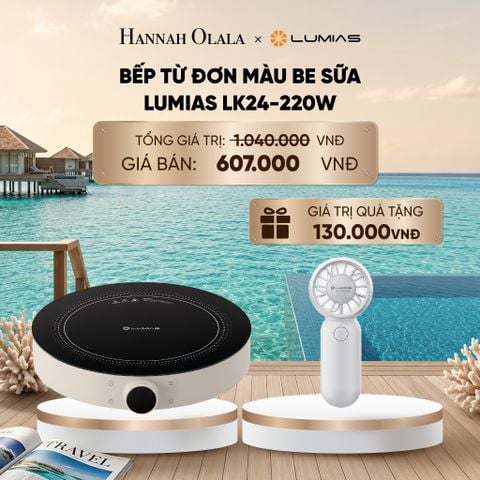  BẾP TỪ ĐƠN MÀU BE SỮA LUMIAS LK24-220W - DEAL 7_ D916 