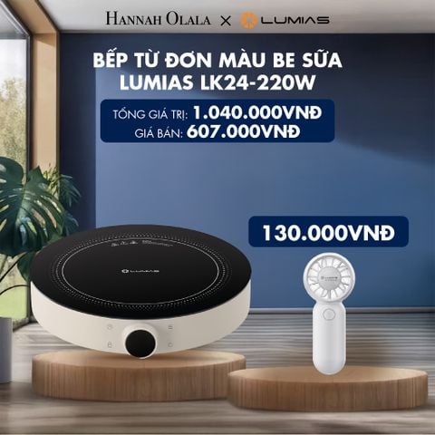  BẾP TỪ ĐƠN MÀU BE SỮA LUMIAS LK24-220W - DEAL 7 