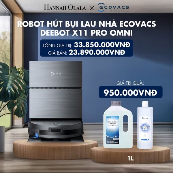  ROBOT HÚT BỤI LAU NHÀ ECOVACS DEEBOT X11 PRO OMNI - DEAL 7 - H96 
