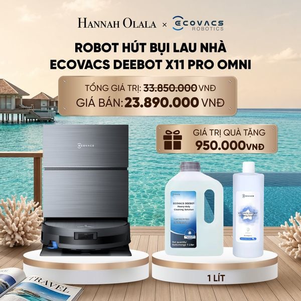  ROBOT HÚT BỤI LAU NHÀ ECOVACS DEEBOT X11 PRO OMNI - DEAL 7_ D1735 