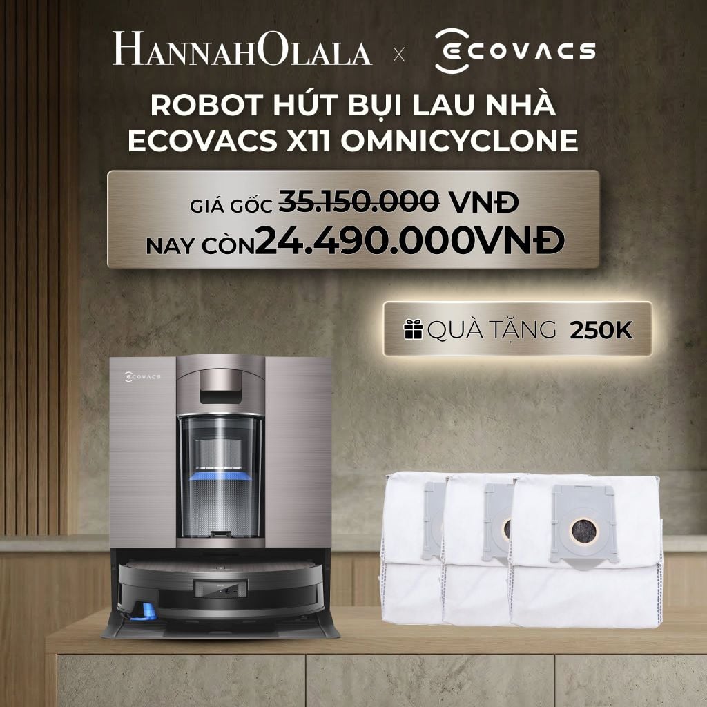  DEAL 7: ROBOT HÚT BỤI LAU NHÀ ECOVACS X11 OMNICYCLONE 