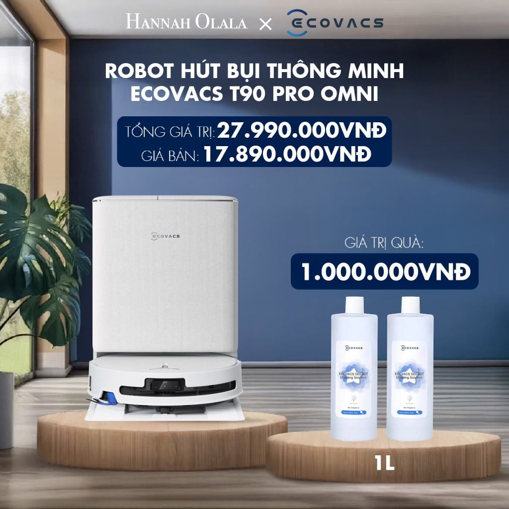  ROBOT HÚT BỤI THÔNG MINH ECOVACS T90 PRO OMNI - DEAL 7 