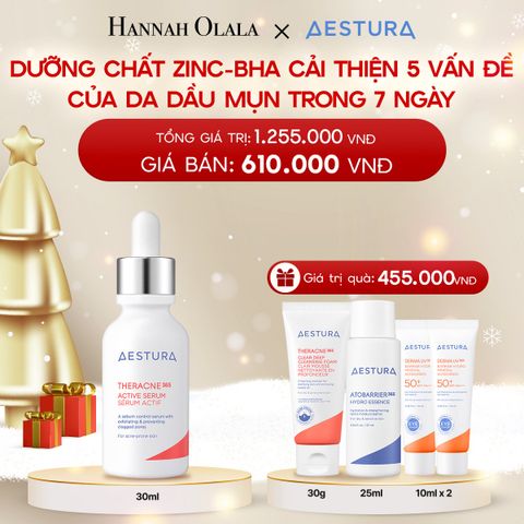  DEAL 7: DƯỠNG CHẤT ZINC-BHA CẢI THIỆN 5 VẤN ĐỀ CỦA DA DẦU MỤN TRONG 7 NGÀY THERACNE365 ACTIVE SERUM 30ML 