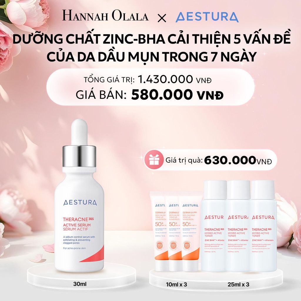  E899: DEAL 7: DƯỠNG CHẤT ZINC-BHA CẢI THIỆN 5 VẤN ĐỀ CỦA DA DẦU MỤN TRONG 7 NGÀY THERACNE365 ACTIVE SERUM 30ML 