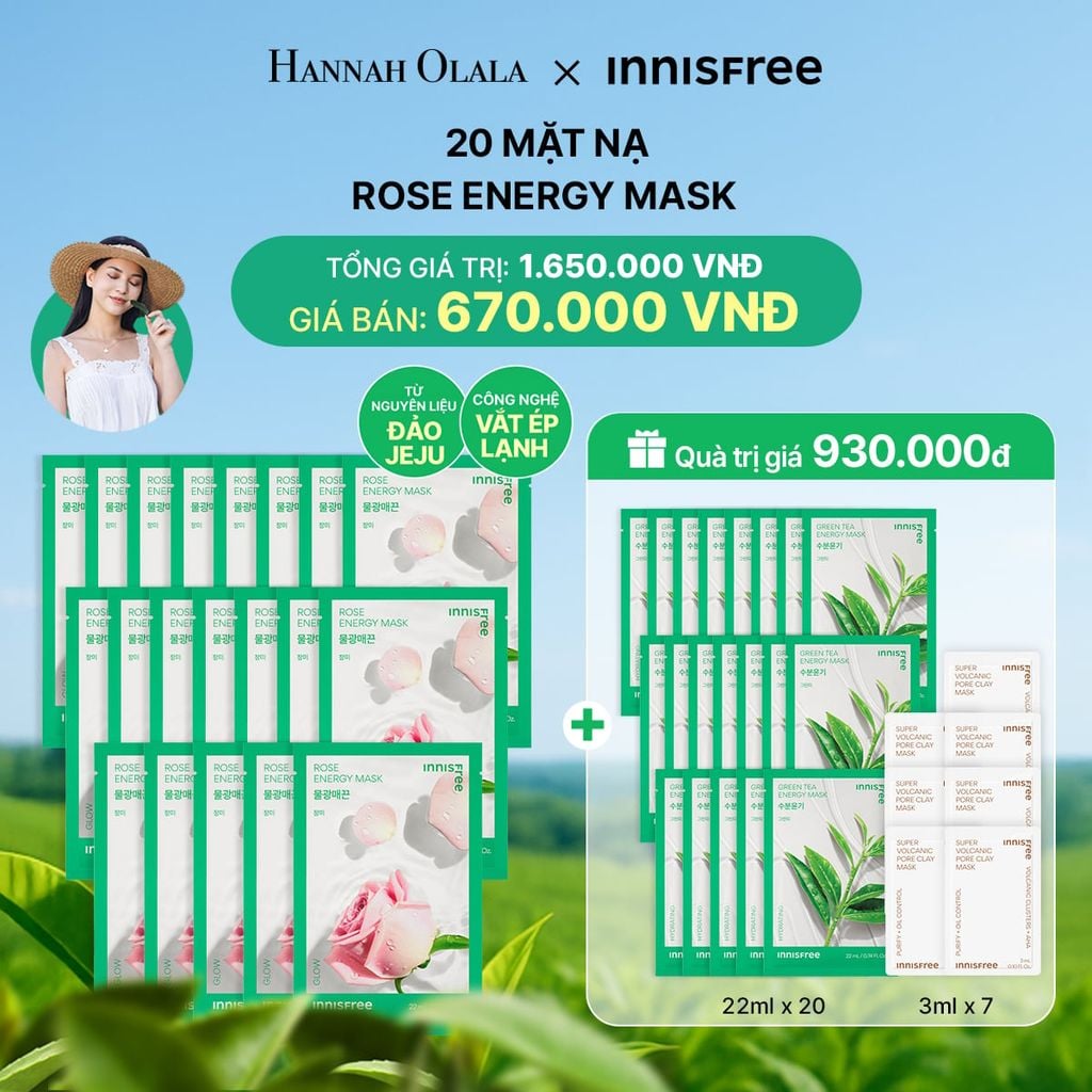 DEAL 7: 20 MẶT NẠ ROSE ENERGY MASK 