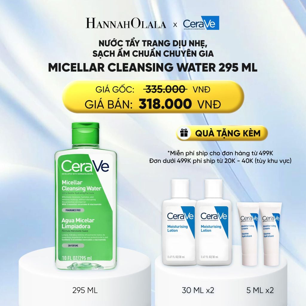  DEAL 6 NƯỚC TẨY TRANG DƯỠNG ẨM MICELLAR WATER 295ML 