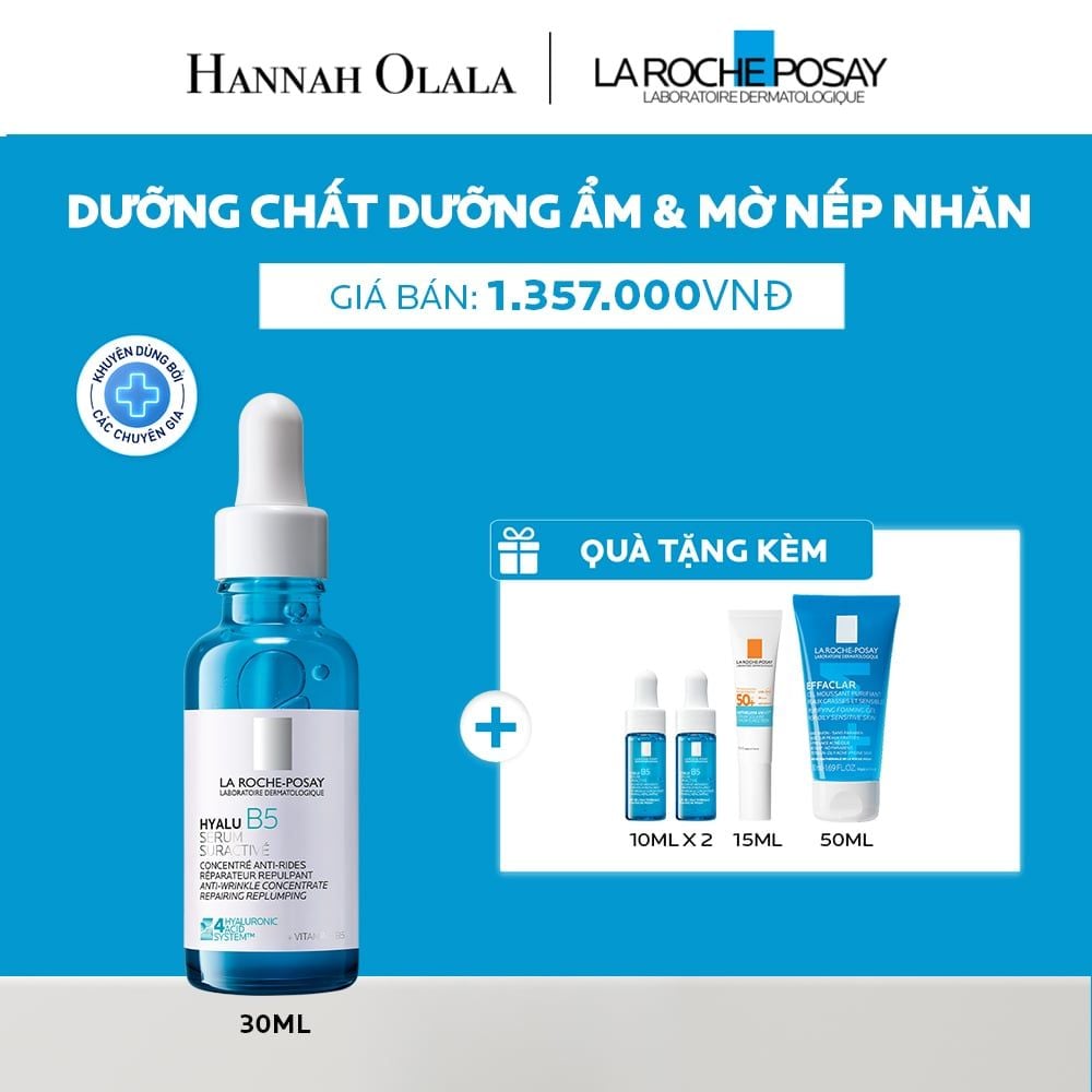  DƯỠNG CHẤT DƯỠNG ẨM & MỜ NẾP NHĂN LA ROCHE-POSAY HYALU B5 30ML - A17 