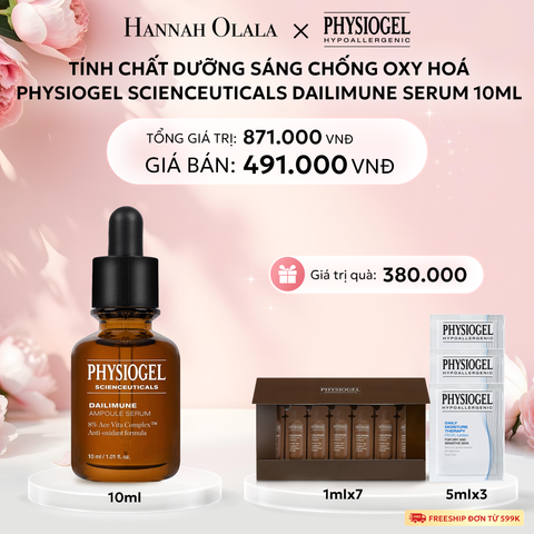  E861: DEAL 7: TINH CHẤT DƯỠNG SÁNG CHỐNG OXY HOÁ PHYSIOGEL SCIENCEUTICALS DAILIMUNE 10ml 