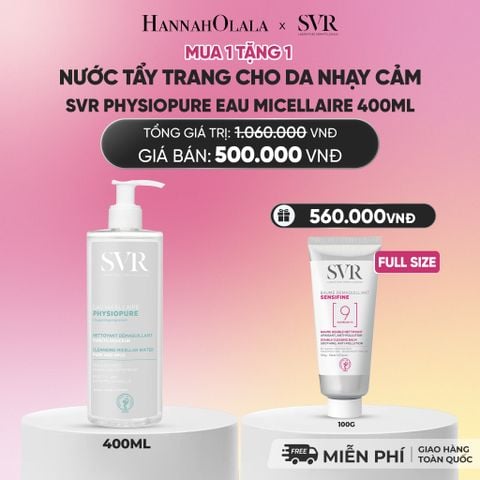  NƯỚC TẨY TRANG CHO DA NHẠY CẢM SVR PHYSIOPURE EAU MICELLAIRE 400ML - DEAL 07_A427 