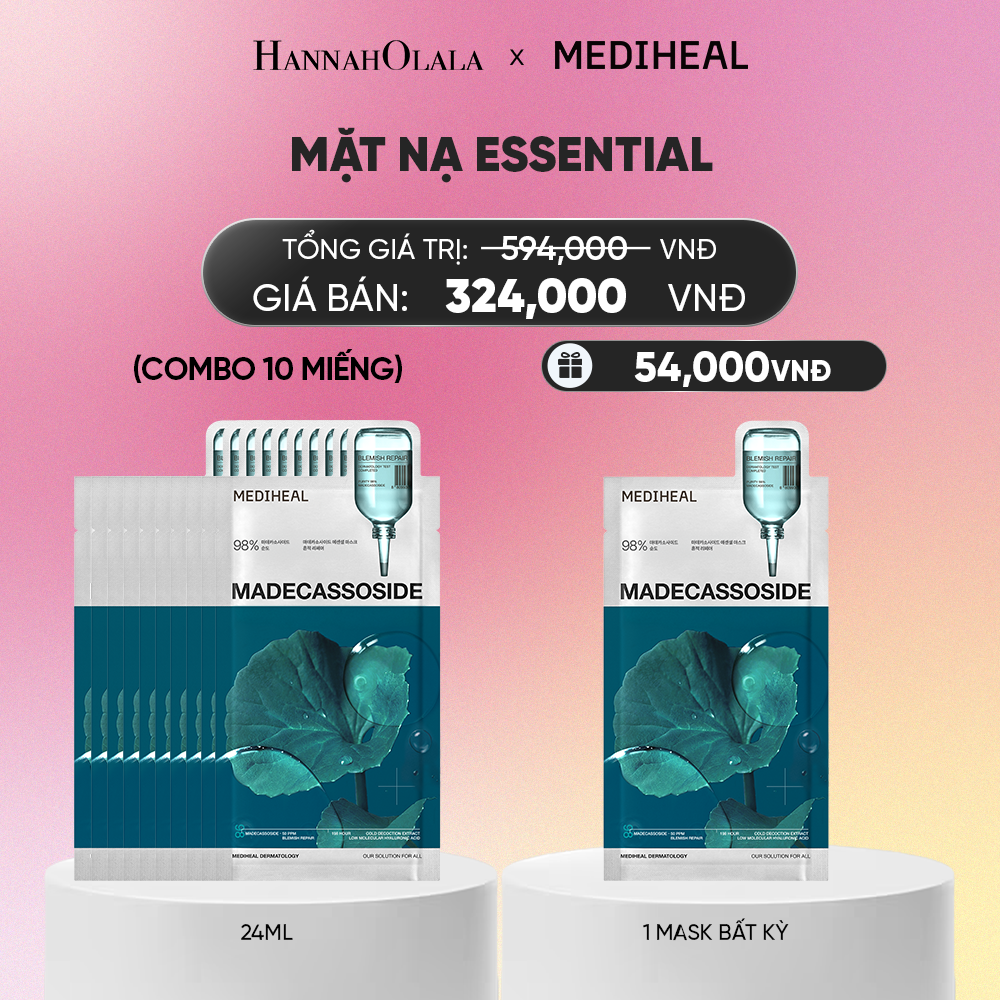  MEDIHEAL MẶT NẠ ESSENTIAL MASK 24ML (COMBO 10 MIẾNG) BẤT KỲ_A1138 