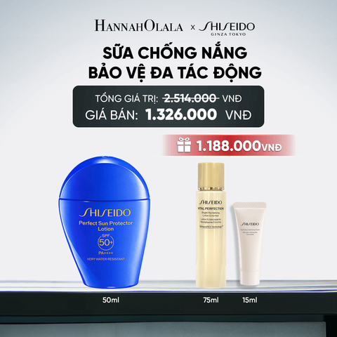  SỮA CHỐNG NẮNG DƯỠNG DA SHISEIDO GSC PERFECT SUN PROTECTOR LOTION SPF50+ 50ML - DEAL 7 - E30 