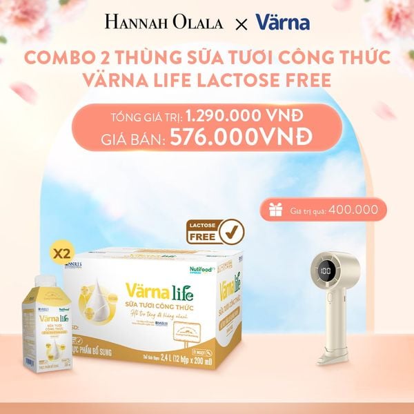 A901_DEAL 7: COMBO 2 THÙNG SỮA TƯƠI CÔNG THỨC VARNA LIFE LACTOSE FREE (24 HỘP X 200ML) 