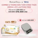  E429_DEAL 7: COMBO 2 THÙNG SỮA TƯƠI CÔNG THỨC VARNA LIFE LACTOSE FREE (24 HỘP X 200ML) 