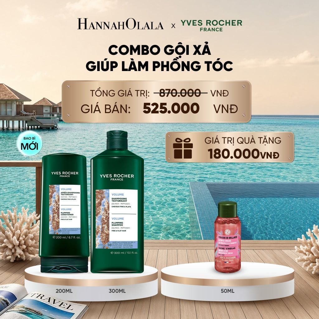  COMBO GỘI XẢ GIÚP LÀM PHỒNG TÓC TẶNG MINI GIẤM XẢ TÓC BÓNG MƯỢT_ D547 