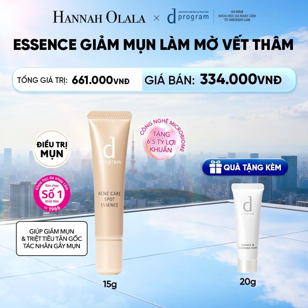  ESSENCE GIẢM MỤN VÀ LÀM MỜ VẾT THÂM D PROGRAM ACNE CARE SPOT ESSENCE 15G - DEAL 7 