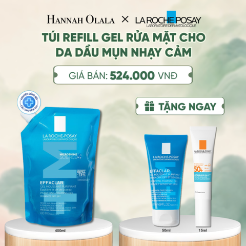  GEL RỬA MẶT CHO DA DẦU MỤN NHẠY CẢM EFFACLAR FOAMING GEL 400ML (TÚI REFILL) - A1139 